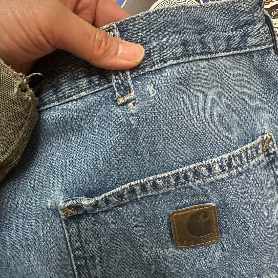 칼하트 데님 카펜터 팬츠 B13-DPS 40 상품이미지5