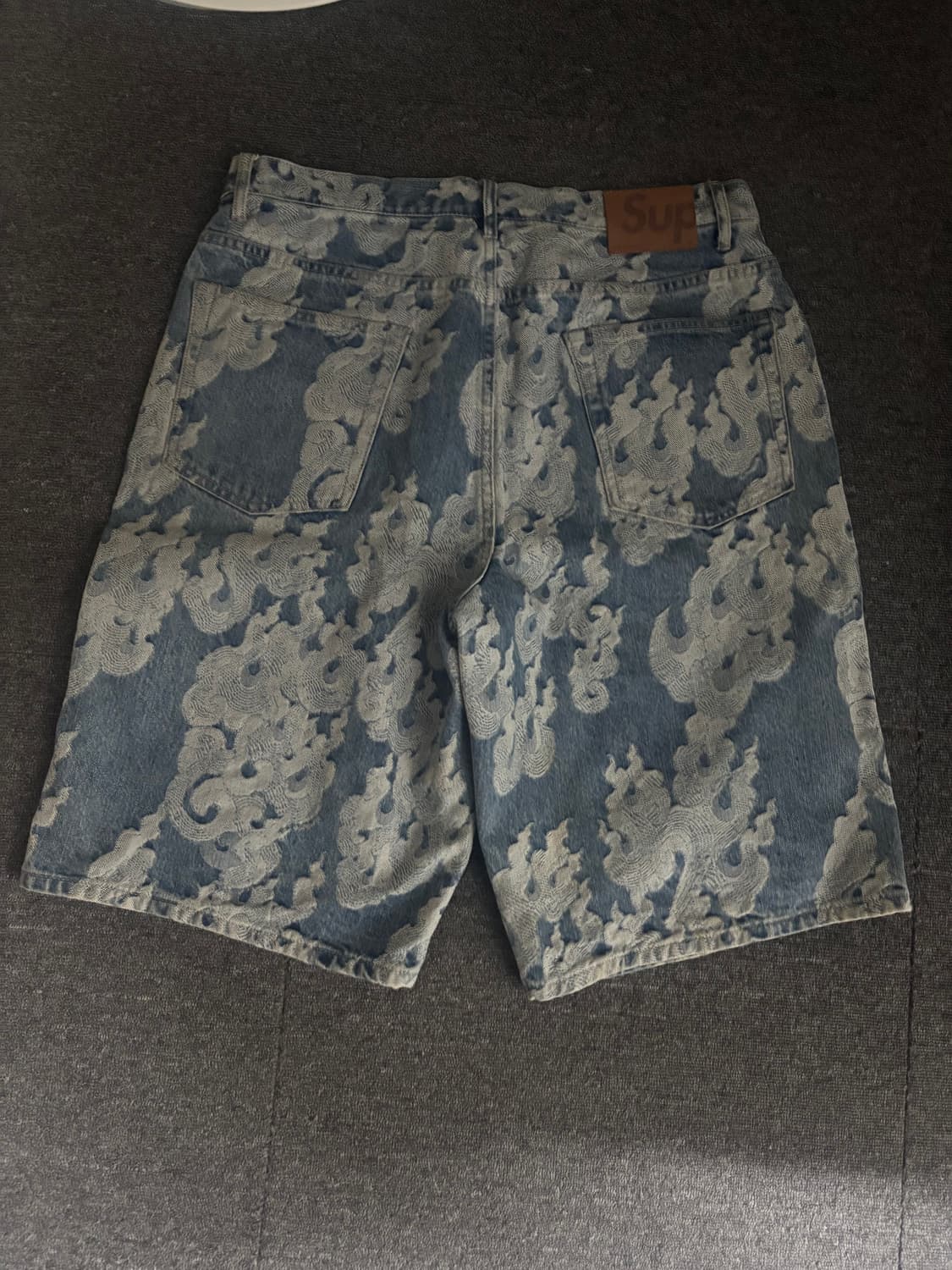 슈프림 플레임 자카드 베기 데님 34 상품이미지4