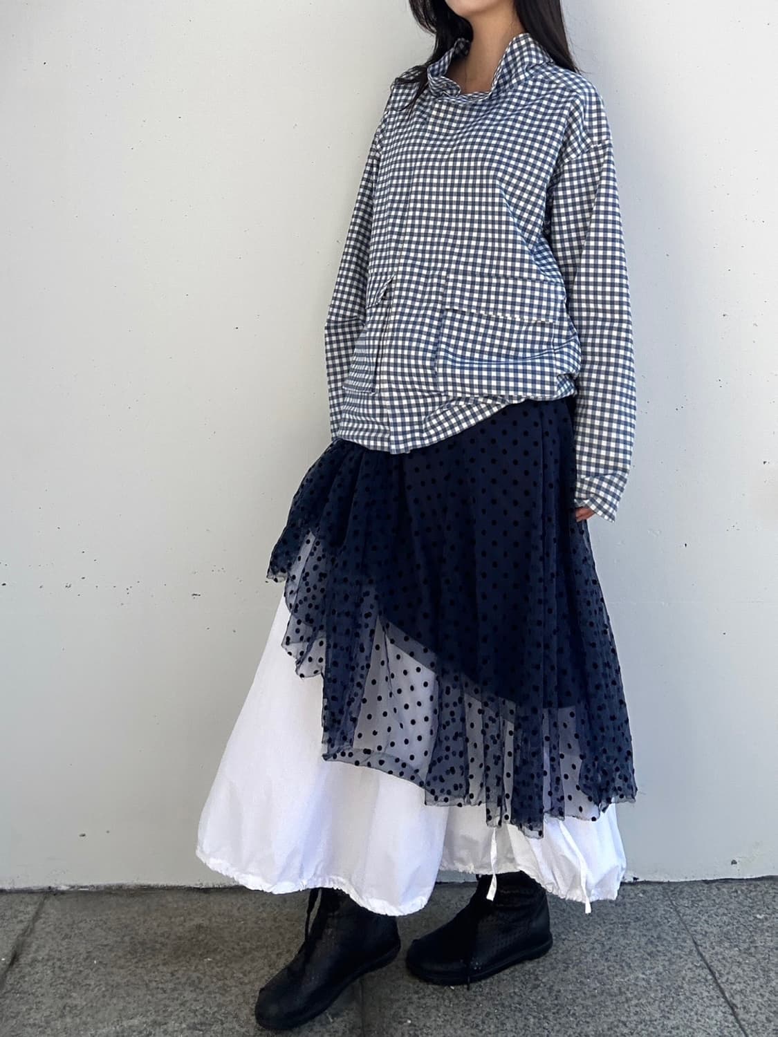 Check pocket anorak / blue 상품이미지1