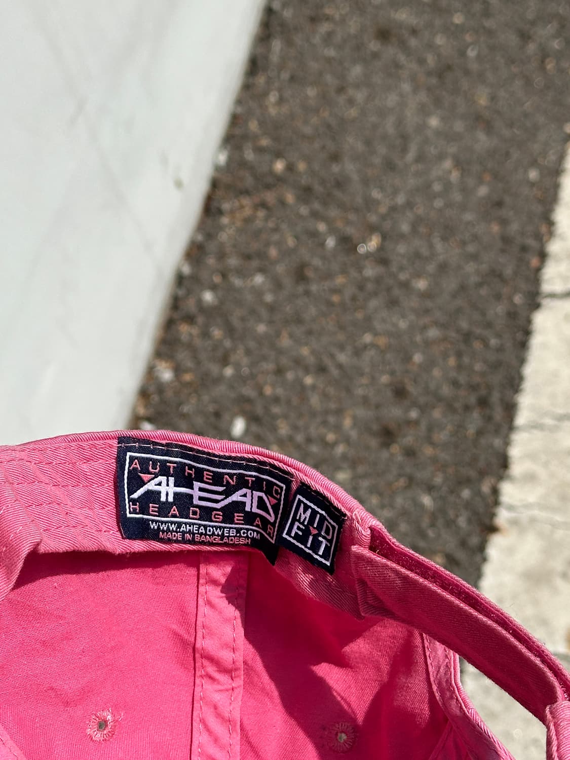 [F] AHEAD 어헤드 빈티지 핑크 볼캡 모자 상품이미지6