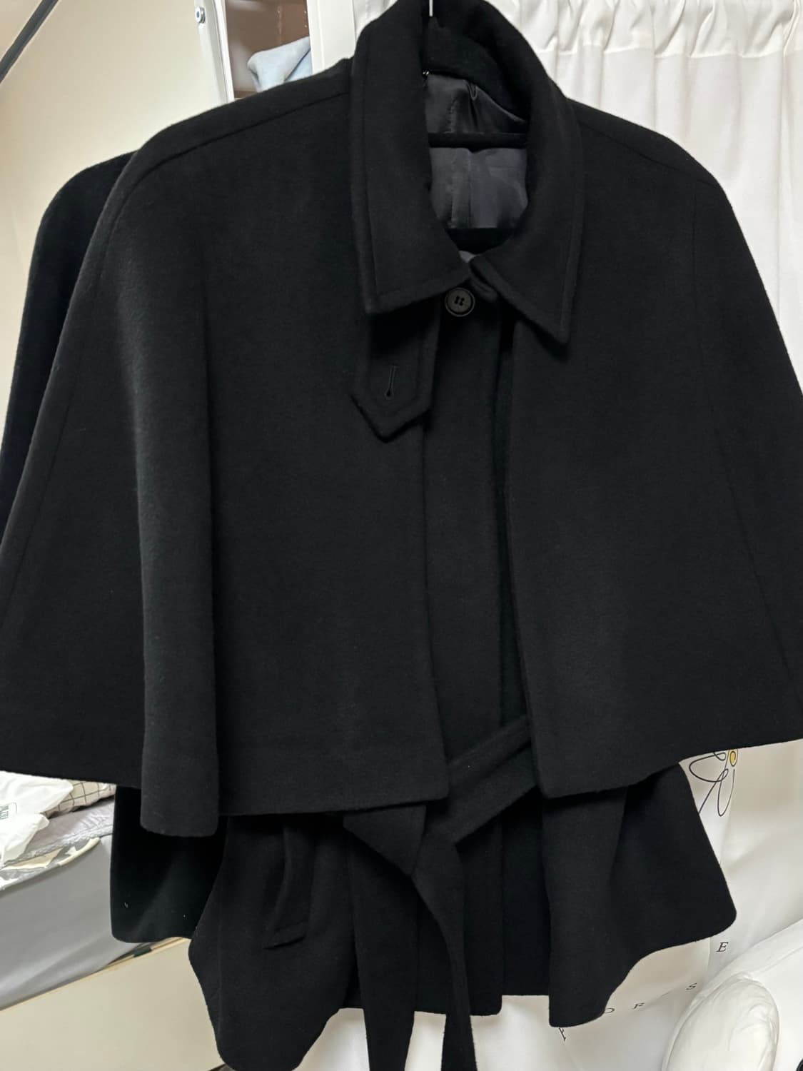 더티스 케이프 울 발마칸 케이프 블랙 S 상품이미지3