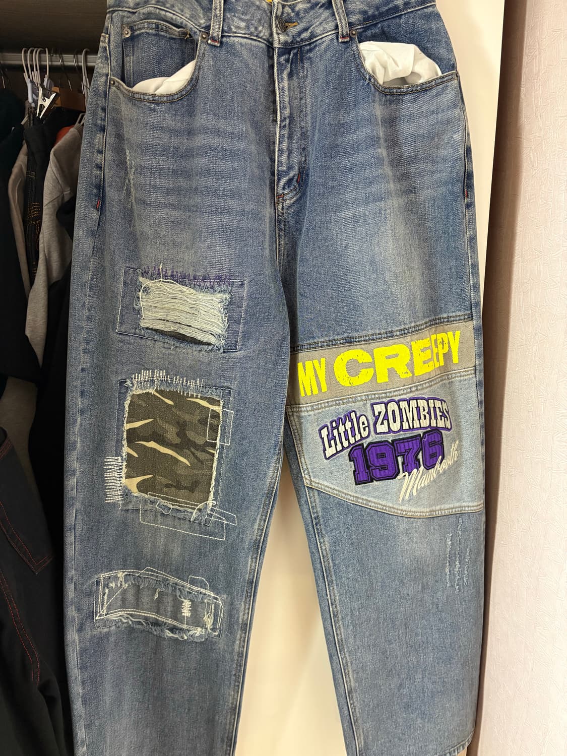 메인부스 패치 데님팬츠  상품이미지1