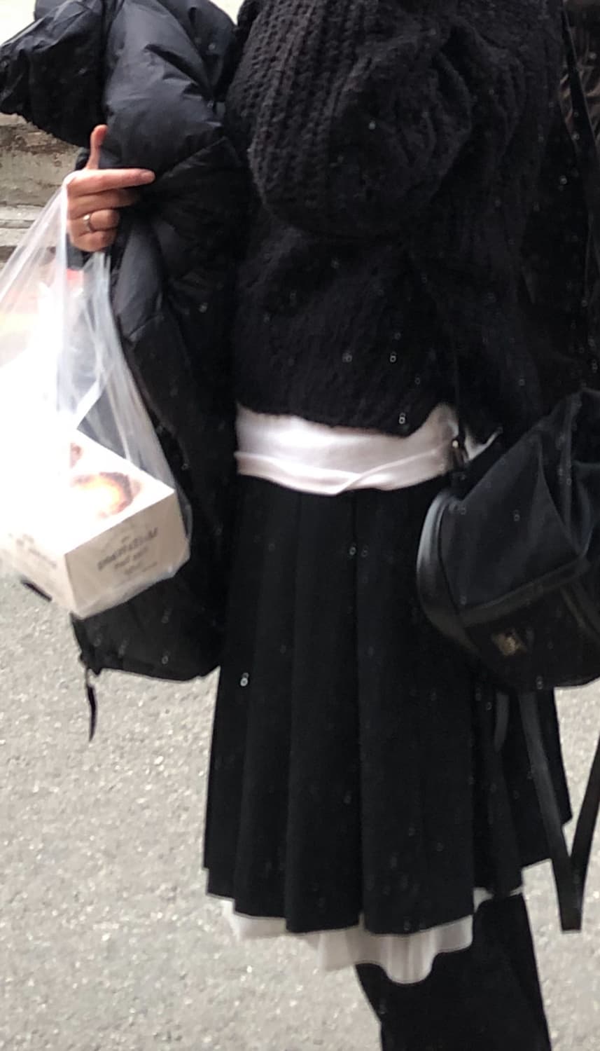 코이세이오 셋업 플리츠 스커트 블랙 사이즈 2 상품이미지1