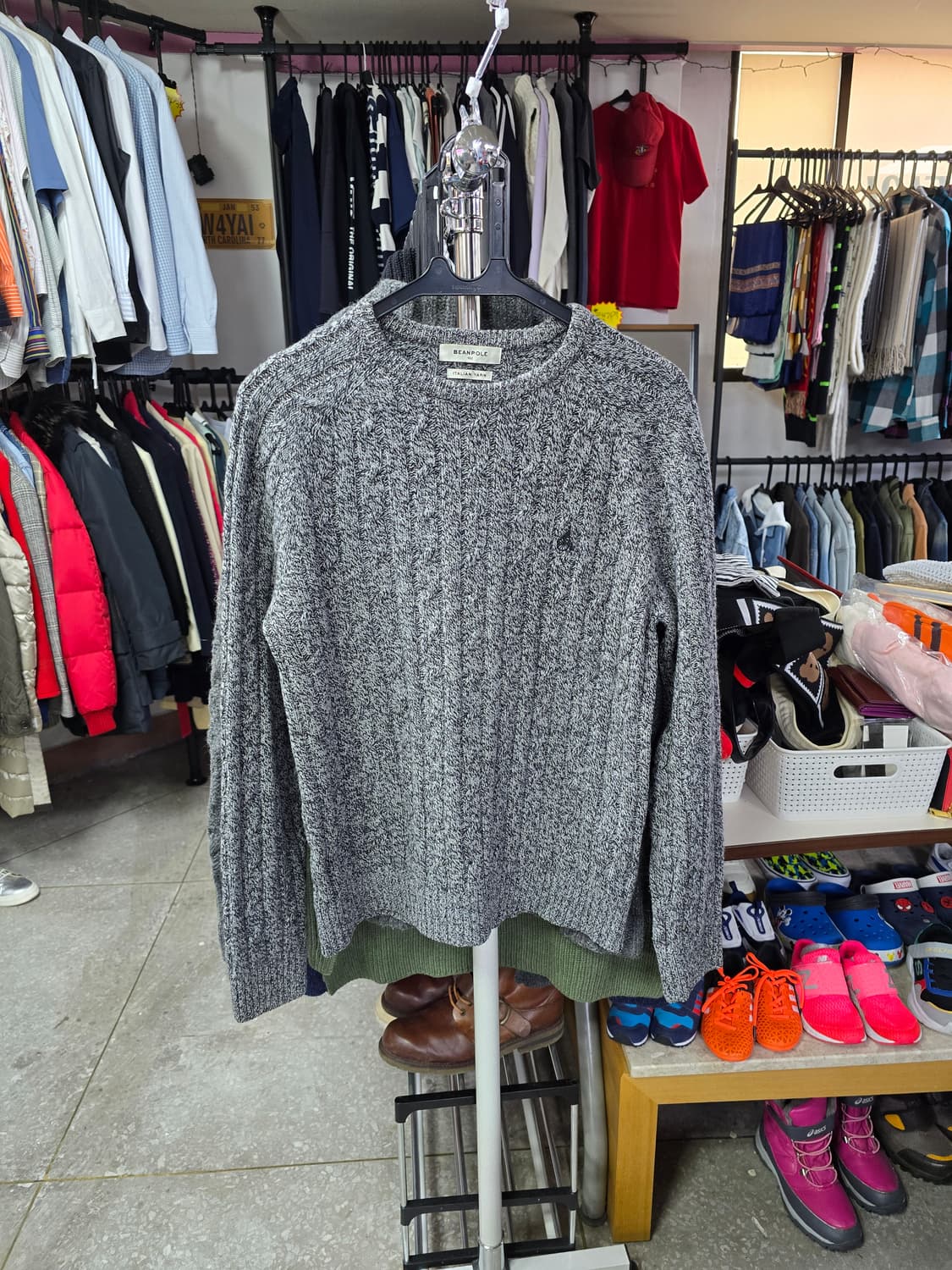 빈폴 그레이 니트 스웨터 (1378) 상품이미지1