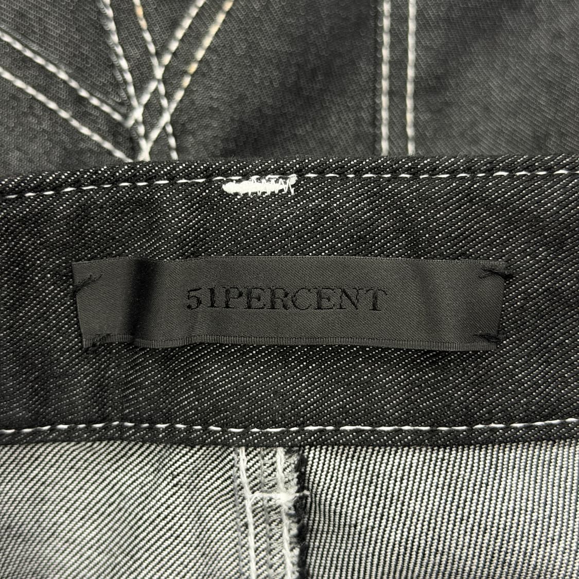 51퍼센트 터널 라이닝 트라우저 데님 팬츠 바지 블랙 L 상품이미지6