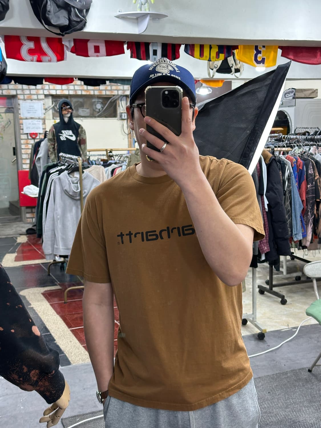 칼하트 로고 반팔티 브라운 L 상품이미지6