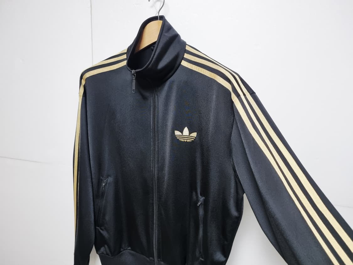 남성 상태양호 아디다스 블랙&골드 검금 파이어버드 불꽃 트랙탑 져지 저지 상품이미지2