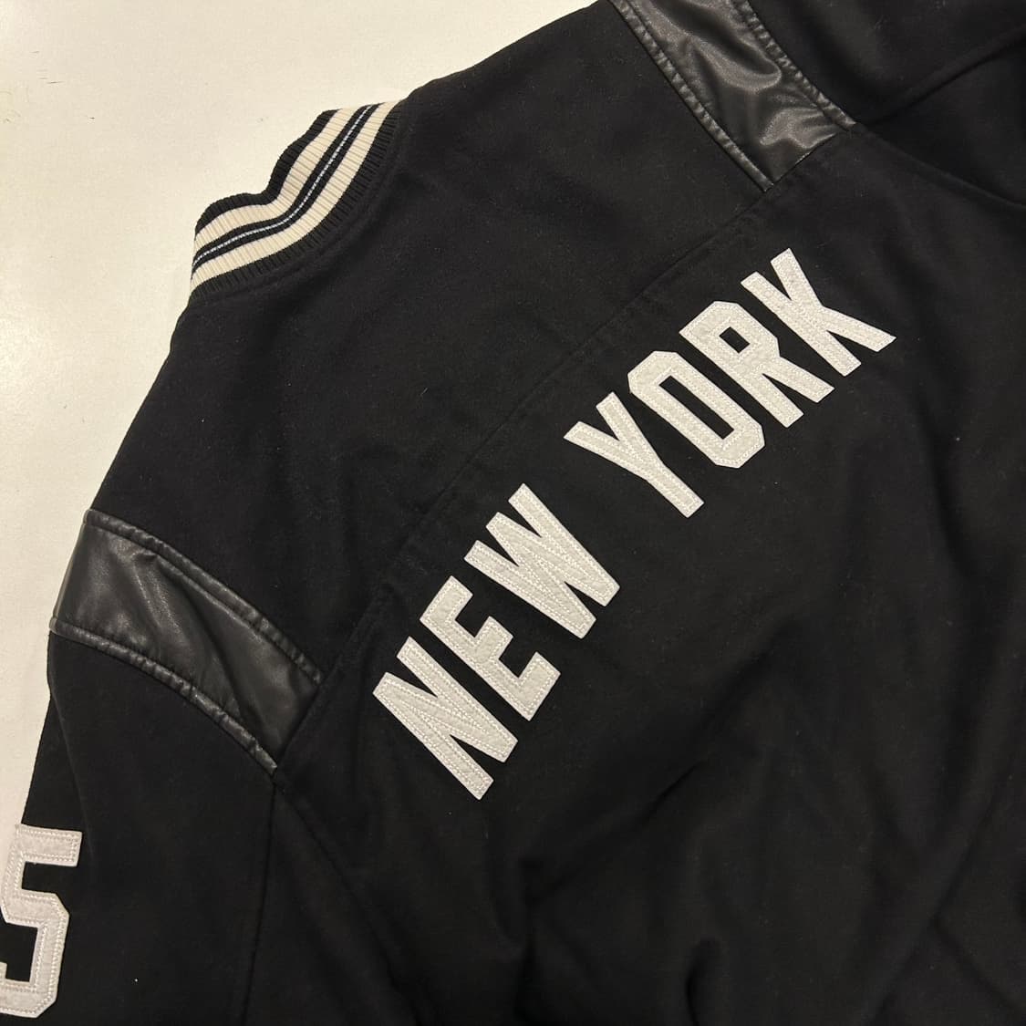 [L] NFL 뉴욕 자이언츠 팀 아플리케 스타디움 자켓 상품이미지8