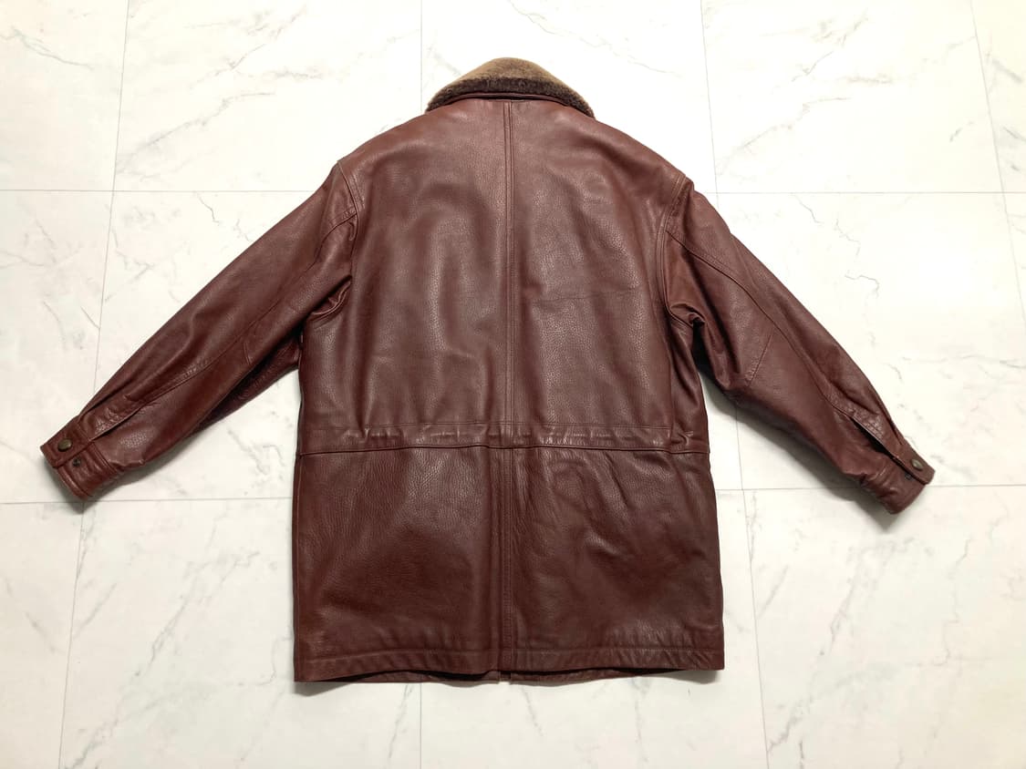90s 벤츄라 양가죽 구스 내피 레더 자켓 100 L 상품이미지2