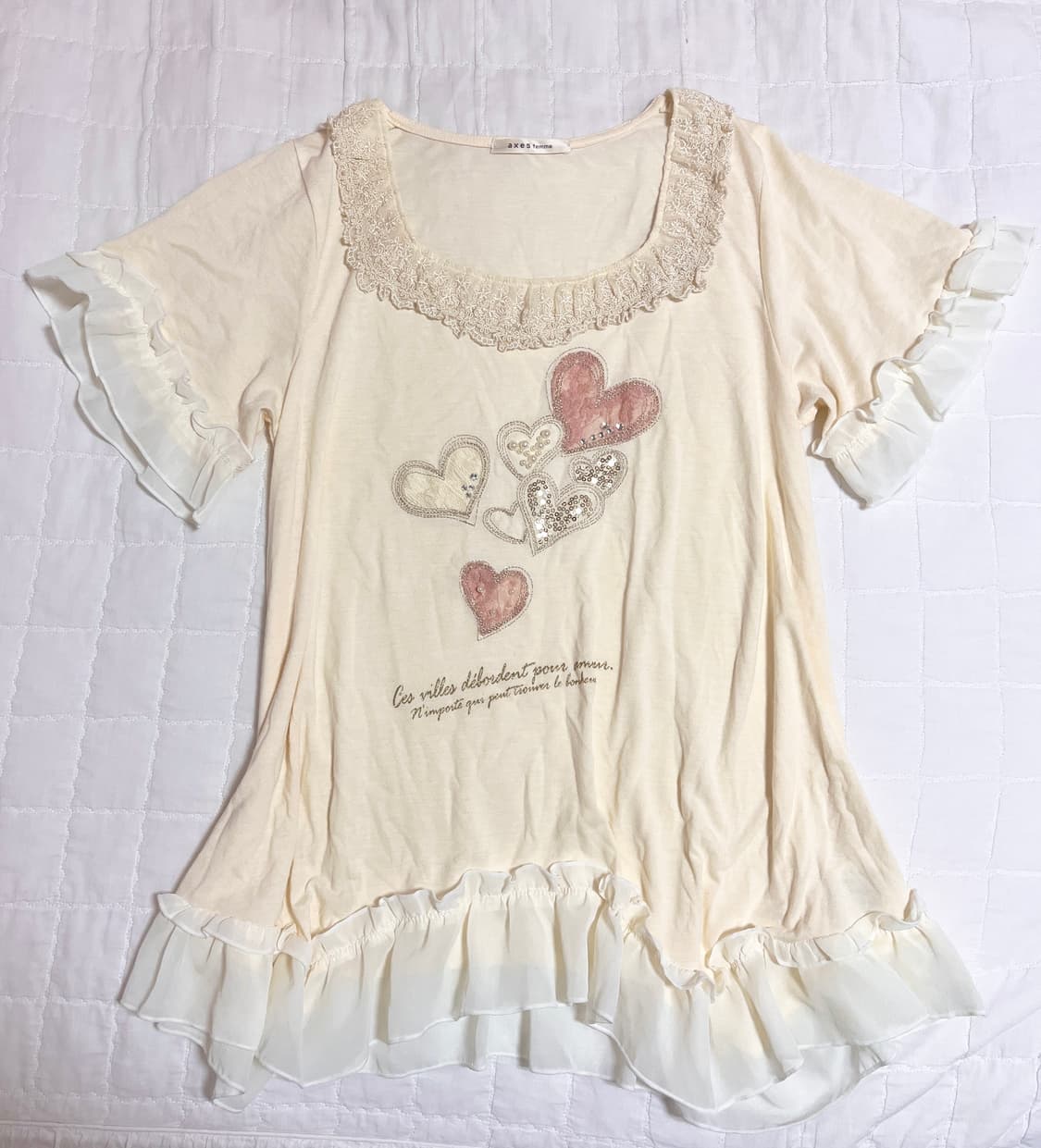 엑시즈팜 빈티지 로걀 라떼갸루 히메갸루 블라우스 티셔츠 상품이미지1