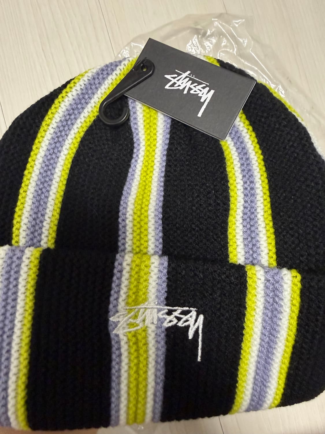 새상품/스투시 버티컬 스트라이프 커프 비니 상품이미지4