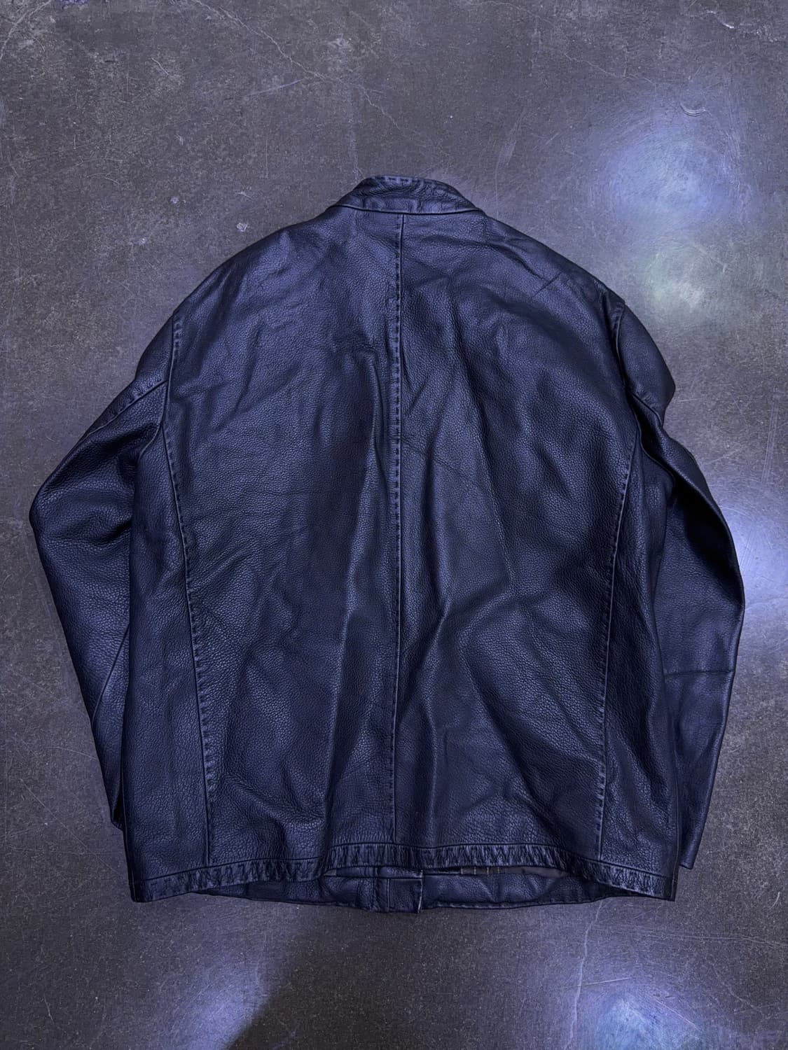 코모도 차이나 싱글 라이더 스티치 라인 소가죽 레더자켓 100 상품이미지2