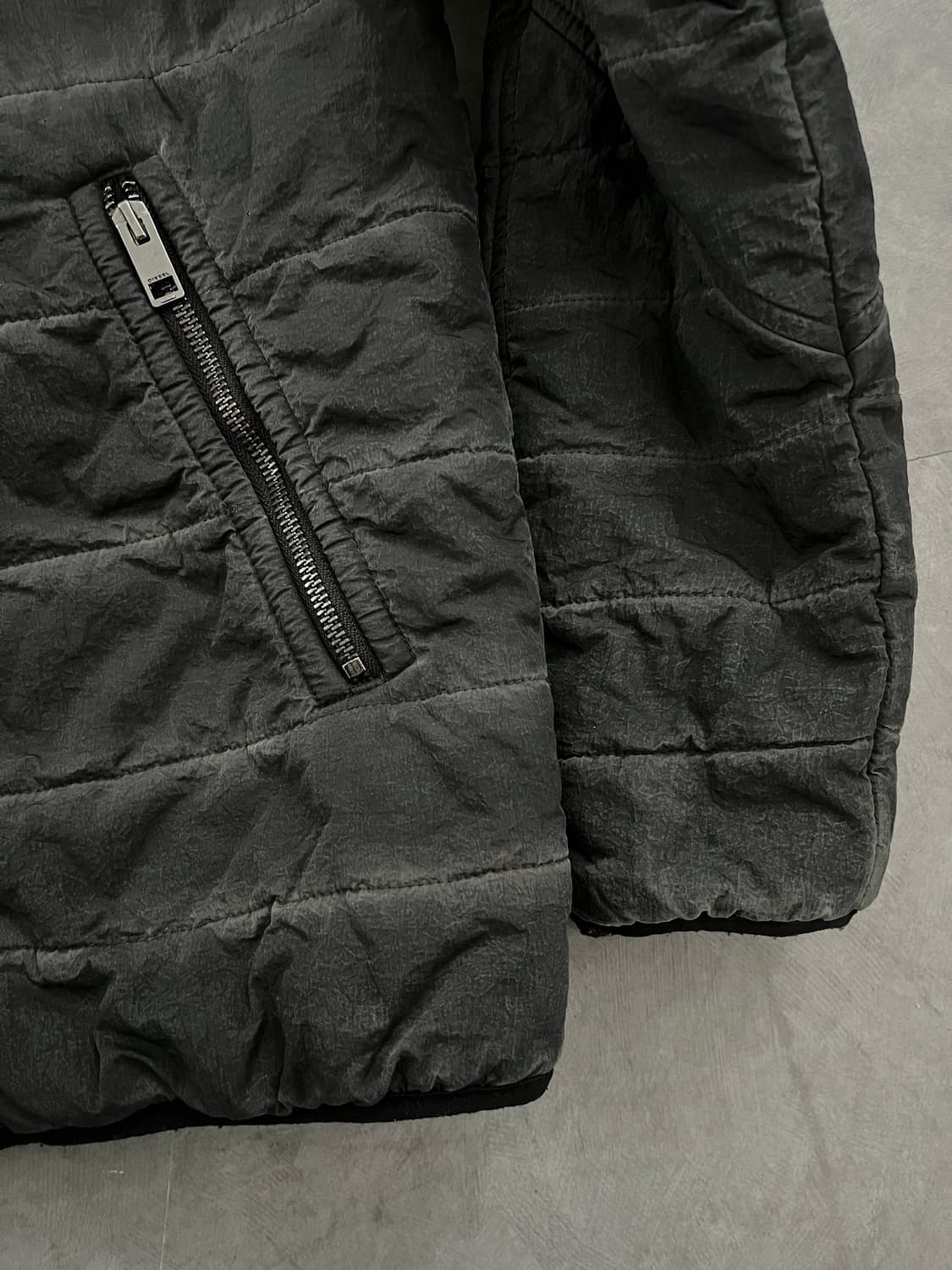 Diesel 디젤 블랙 퀄팅 패딩 자켓 상품이미지7