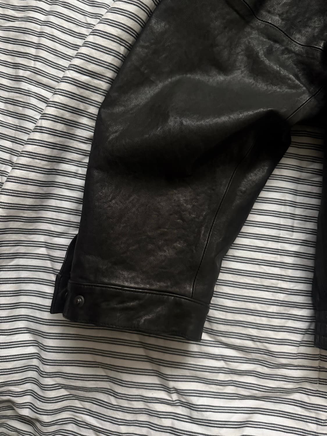 유스 워시드 레더 블루종 L사이즈 상품이미지6