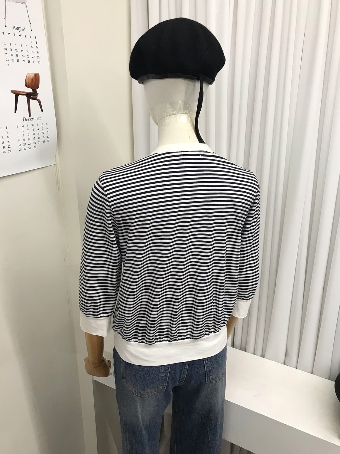 꾸레쥬 로고 단가라 크롭 가디건 상품이미지4