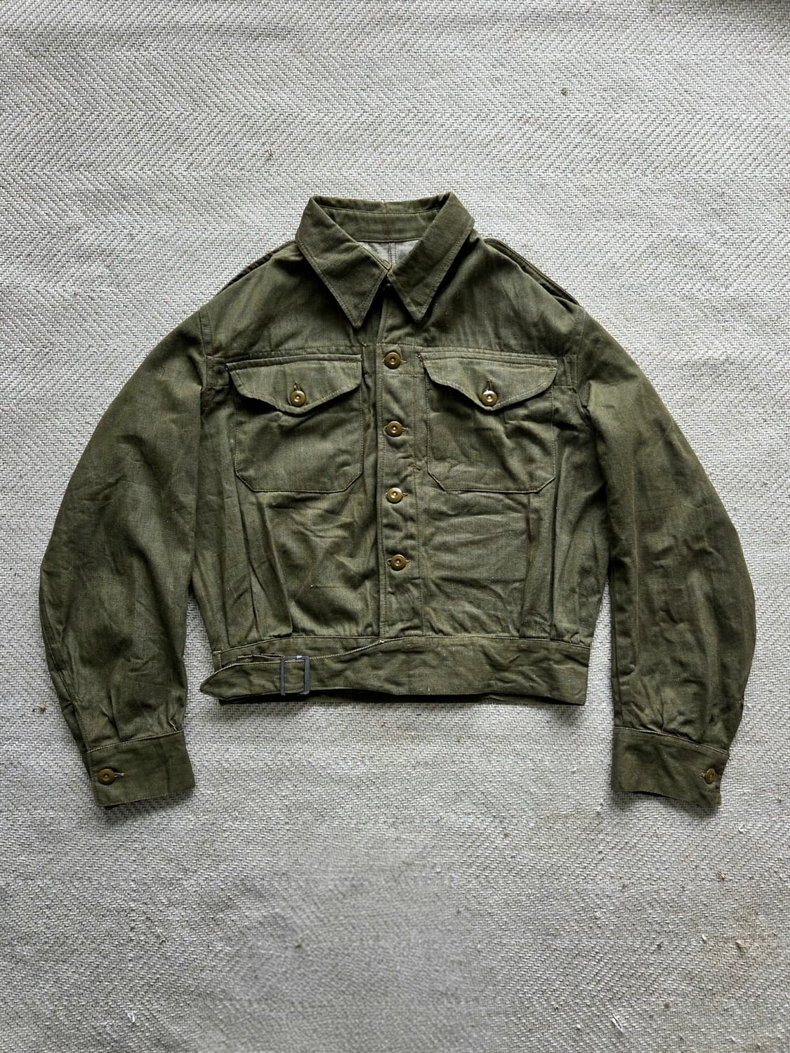 1955 영국군 OG 그린 데님 배틀드레스 자켓 상품이미지1