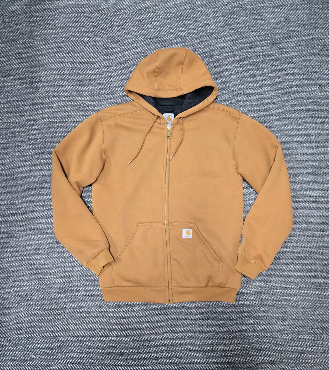 칼하트 공용 브라운 후드 집업 상품이미지1