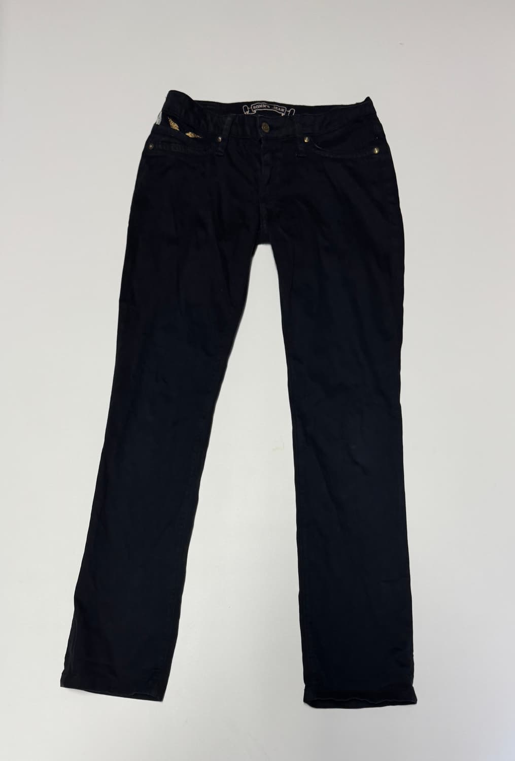 정품! 여성 로빈슨진 시그니처 자수 블랙 데님팬츠 29.9인치 상품이미지2