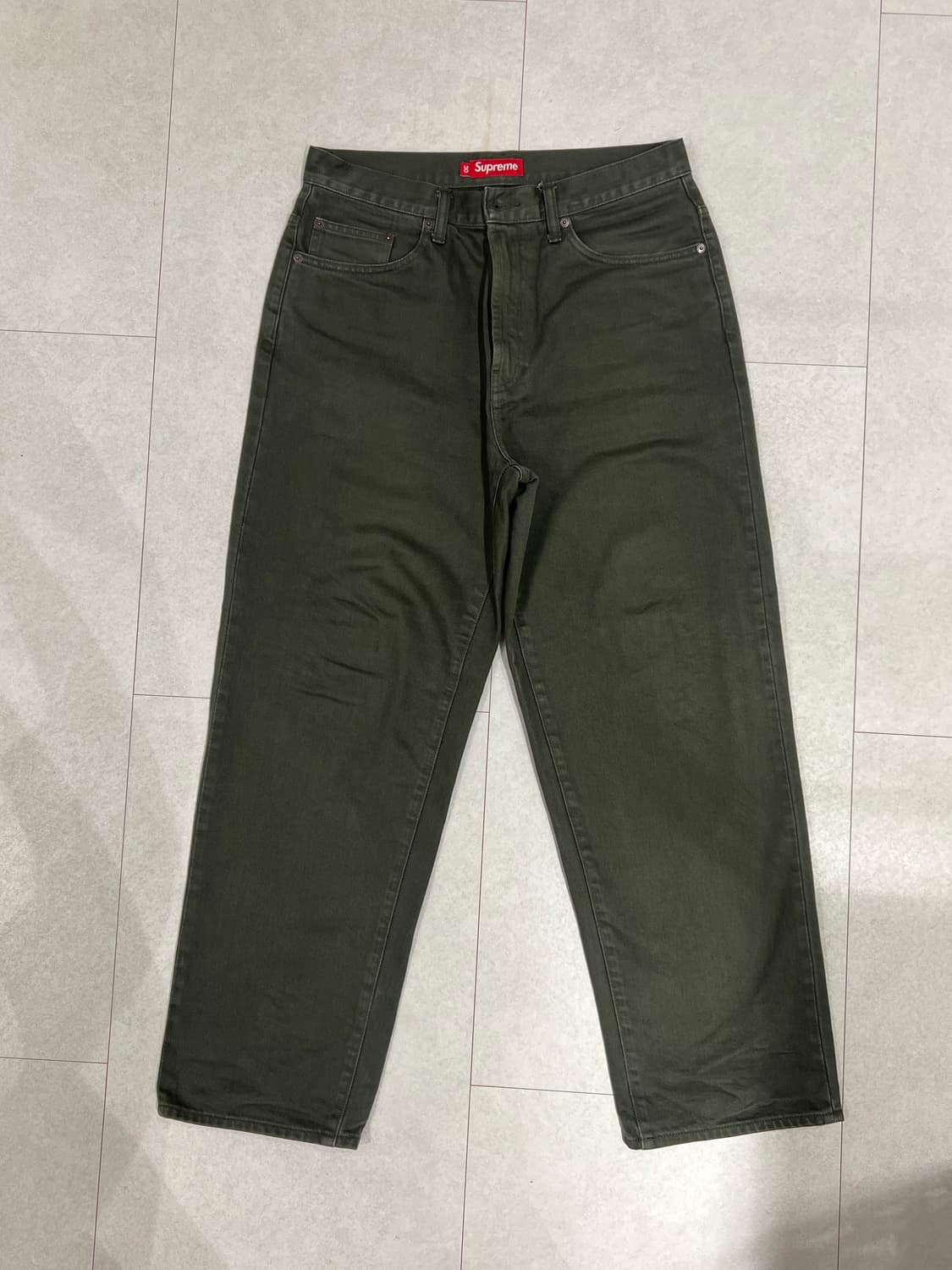 슈프림 배기진 올리브 24fw 상품이미지2