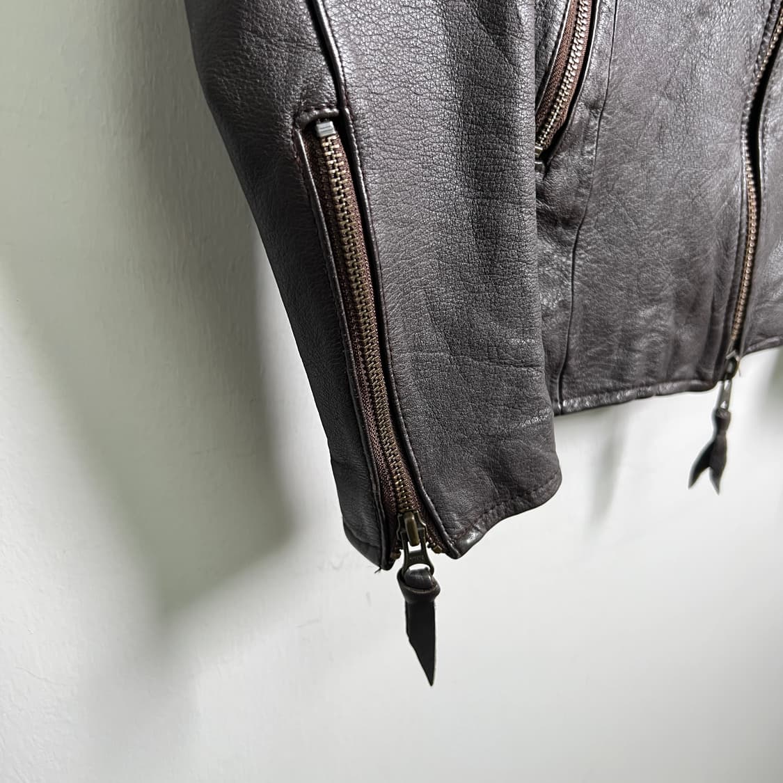 JPN VTG 빈티지 브라운 라이더 가죽 자켓 M 상품이미지7