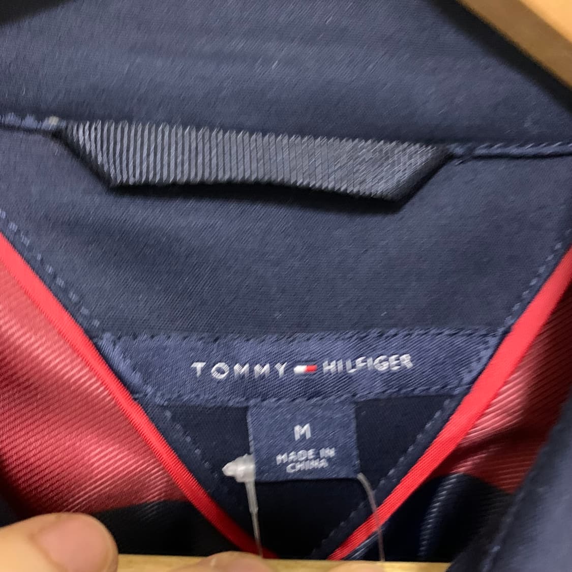 타미힐피거 네이비 트렌치 피코트 M 빈티지 하프코트 상품이미지3