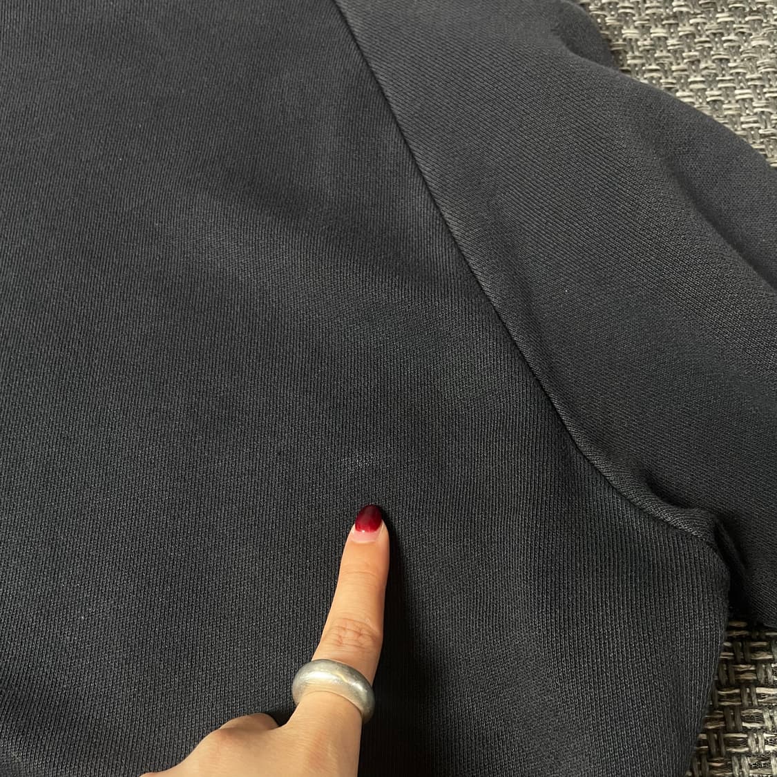 아디다스 차콜 빅로고 프린팅 롱 맨투맨 원피스 M 상품이미지7