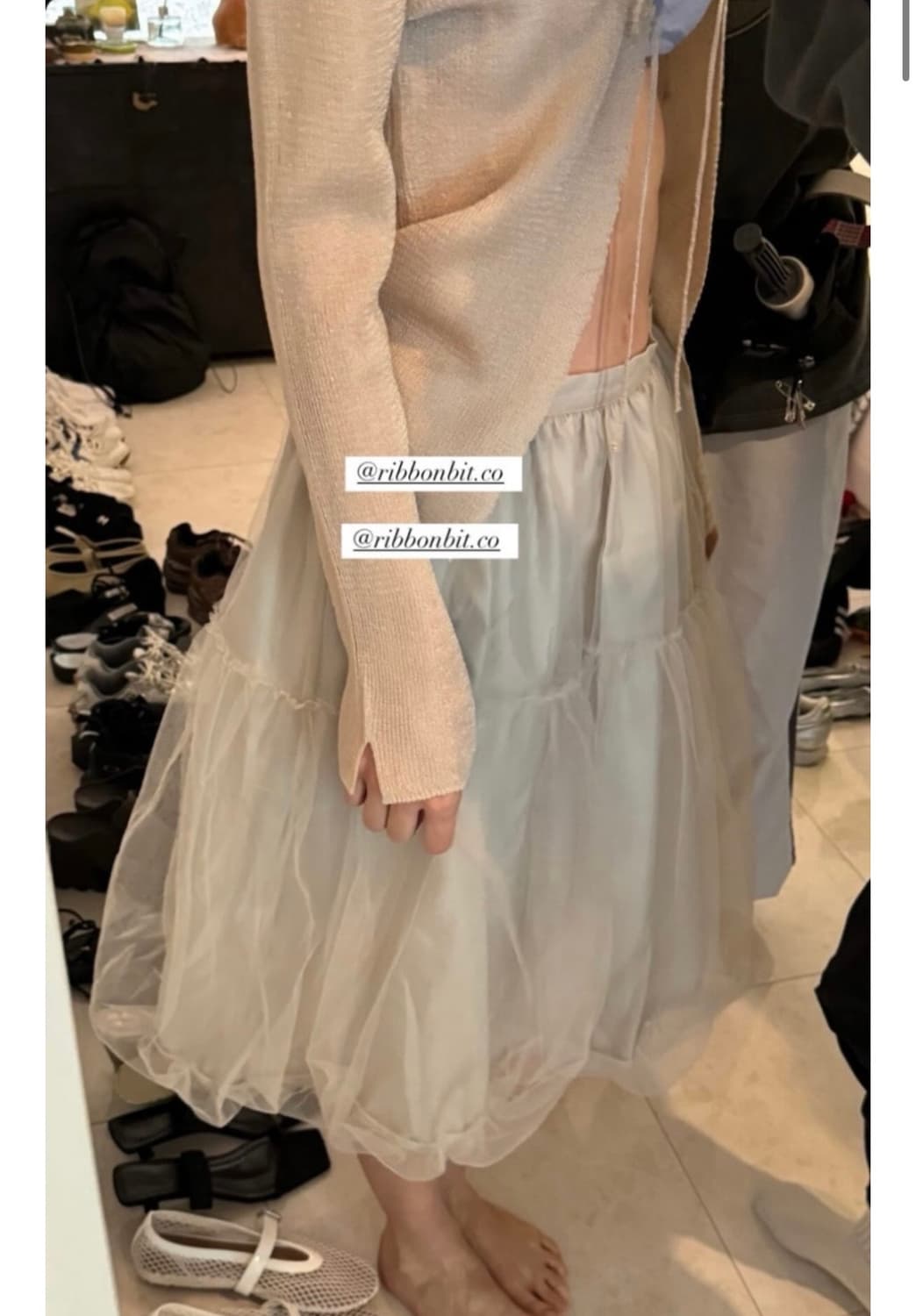 리본빛 Rase Tie Cardigan 상품이미지6