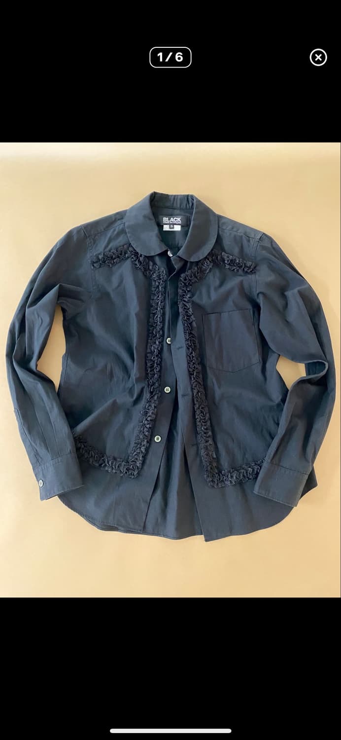 comme des garcons black frill shirt 상품이미지1