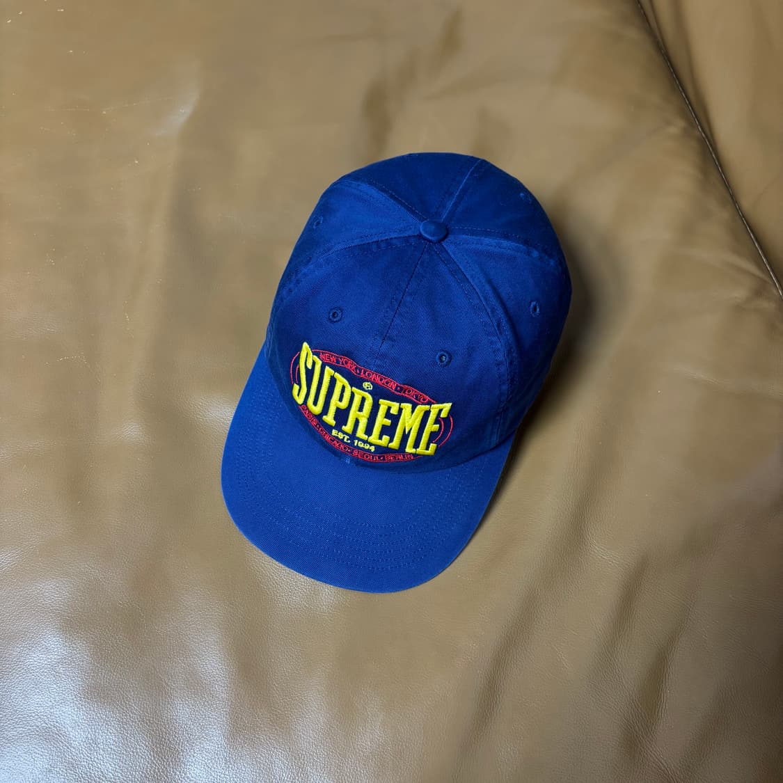 슈프림 6패널 볼캡 모자 23fw 웜업 네이비 상품이미지6