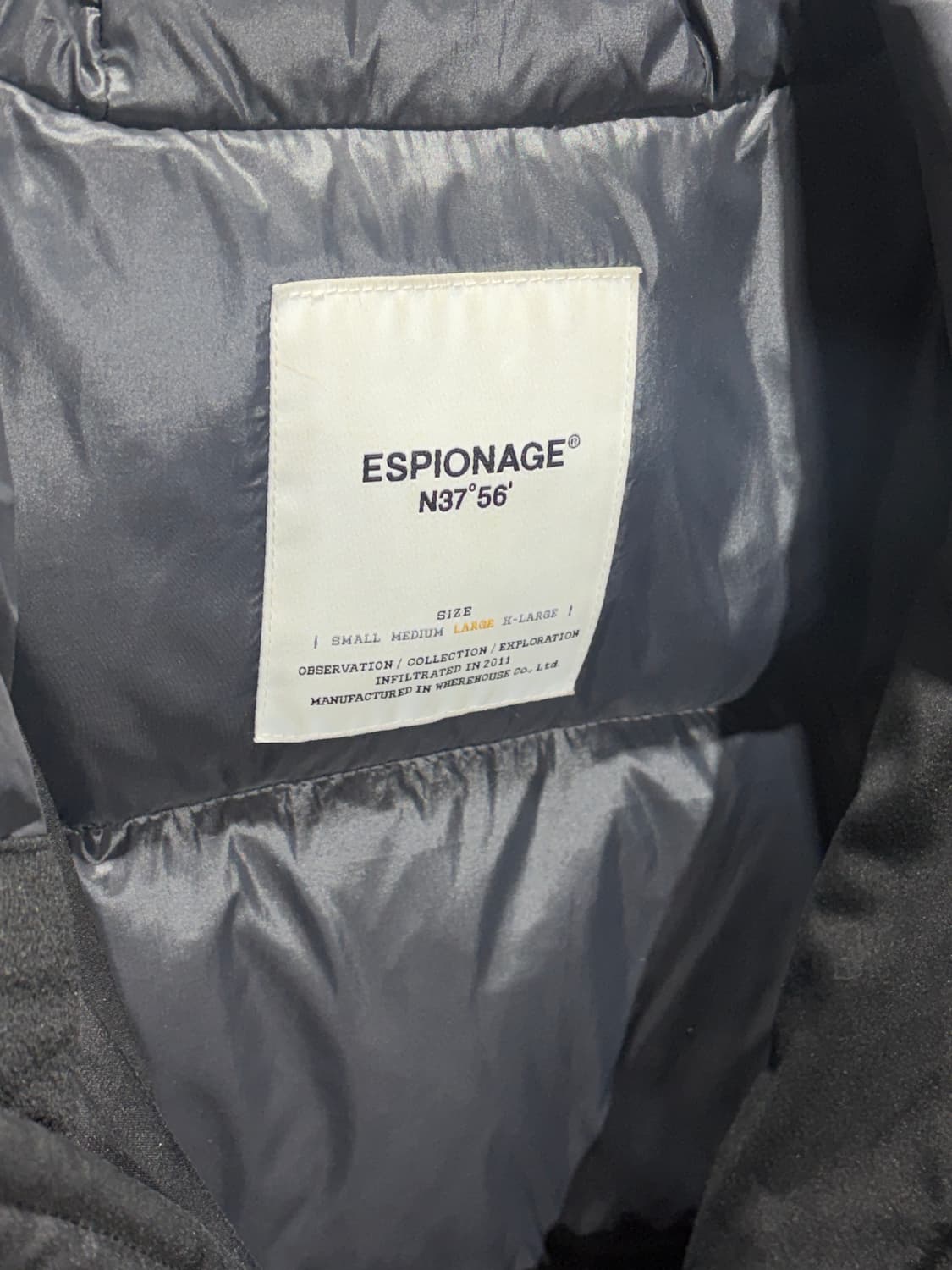 L 에스피오나지 포켓 디테일 라쿤 야상 미들패딩 상품이미지6