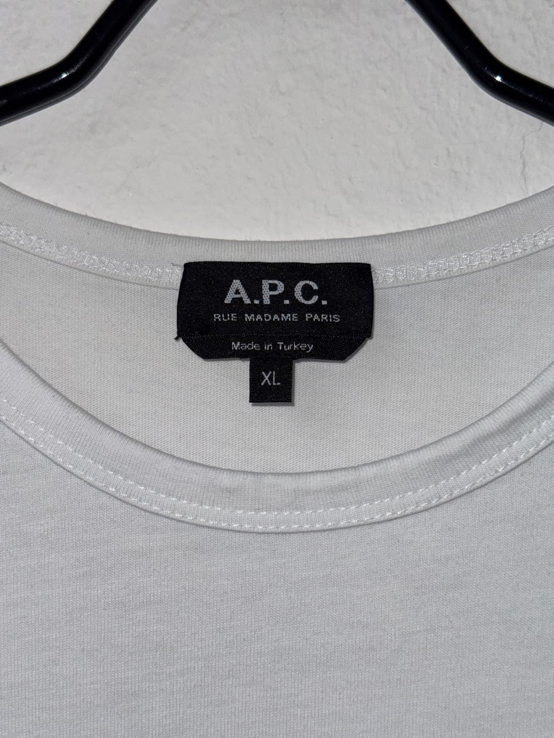 [XL]A.P.C. 아페쎄 화이트 반팔티셔츠 상품이미지2