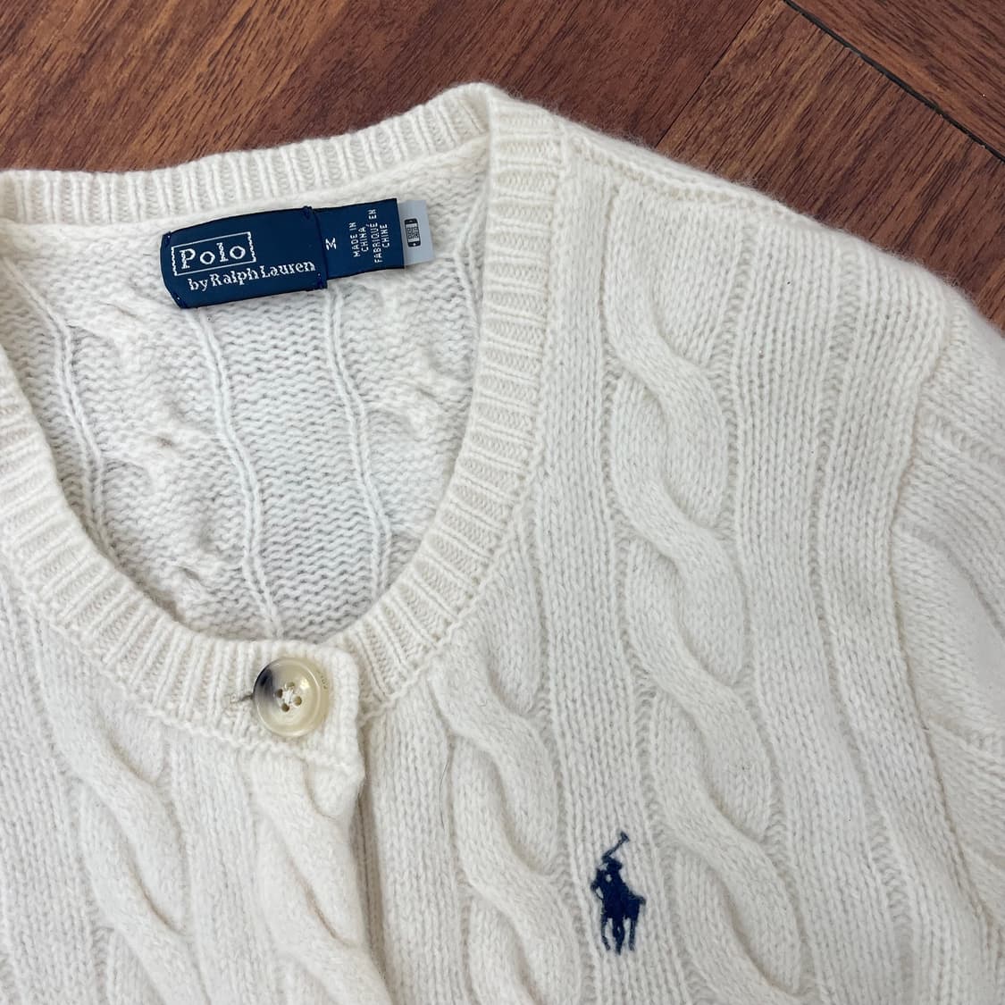 폴로 캐시미어혼방 케이블 가디건  상품이미지3