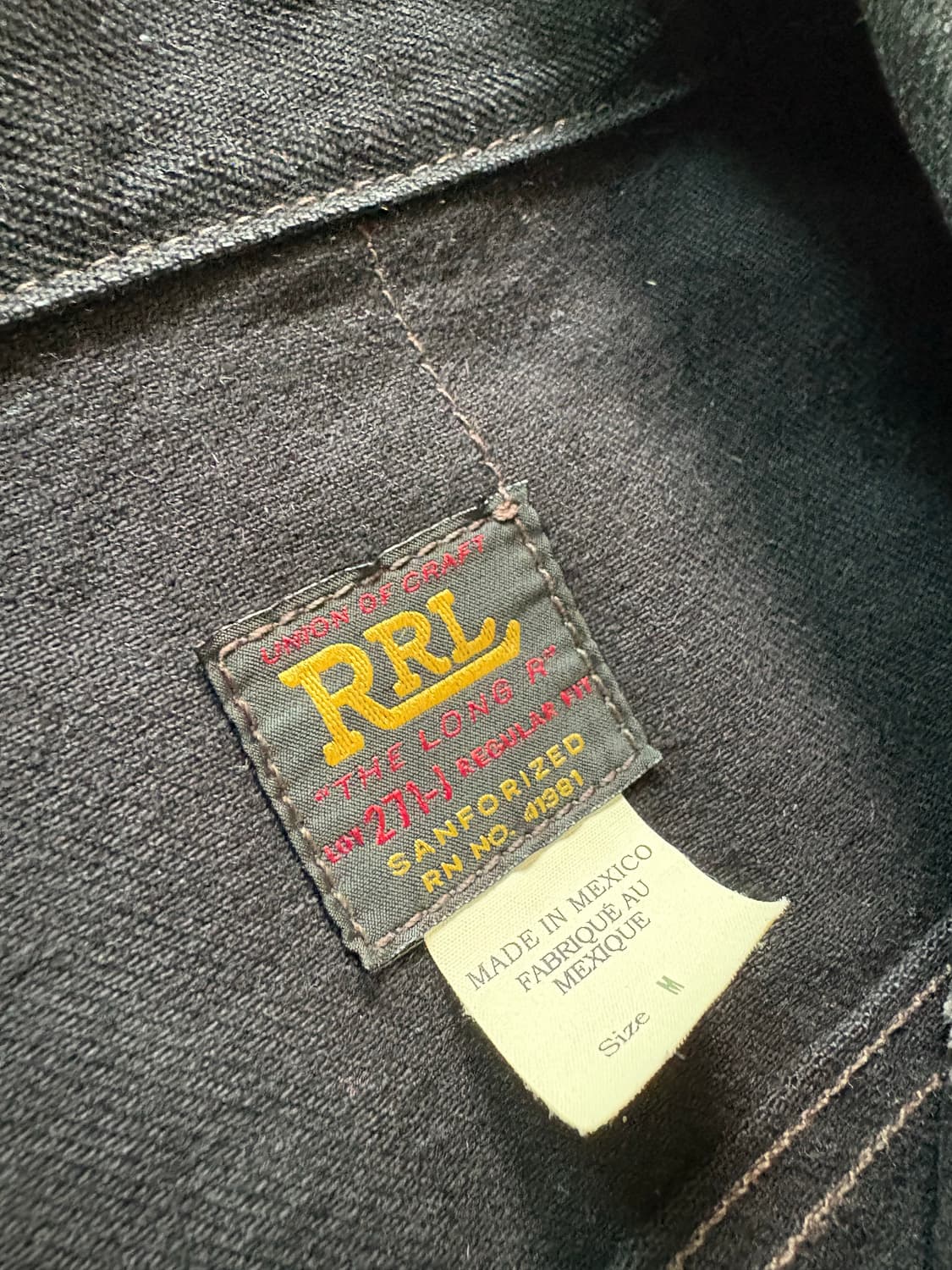 RRL lot271 블랙데님자켓 M 상품이미지2