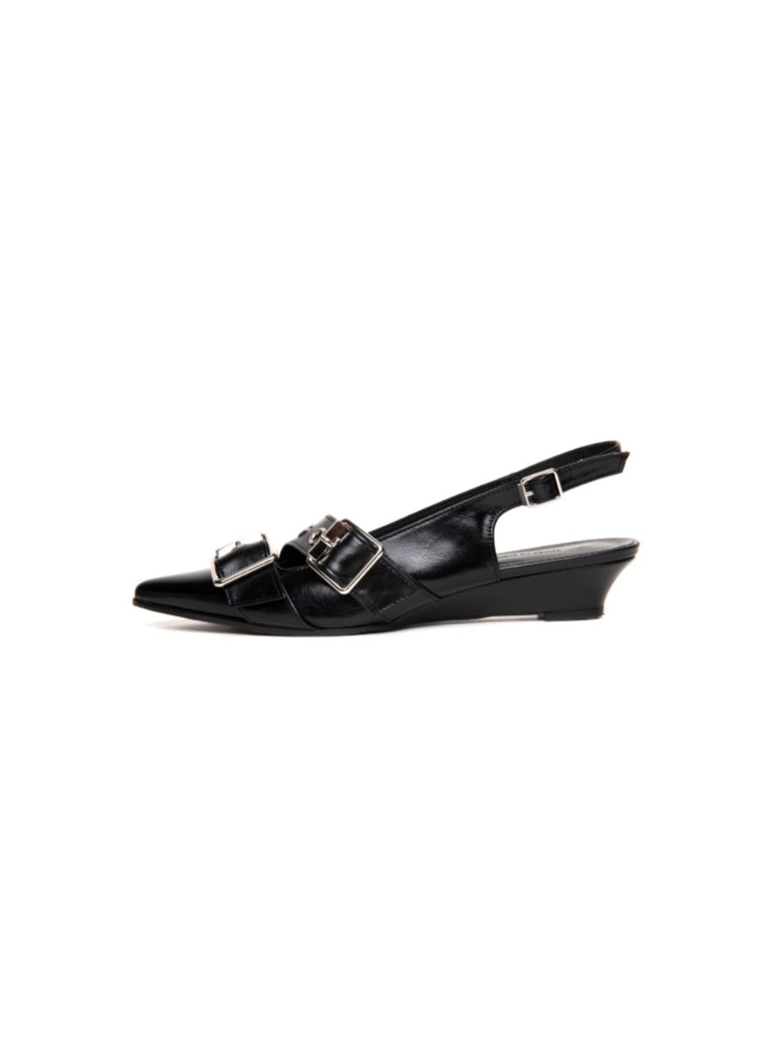 쓰리투에이티 BUCKLE SLINGBACK HEELS BLACK 235 상품이미지3