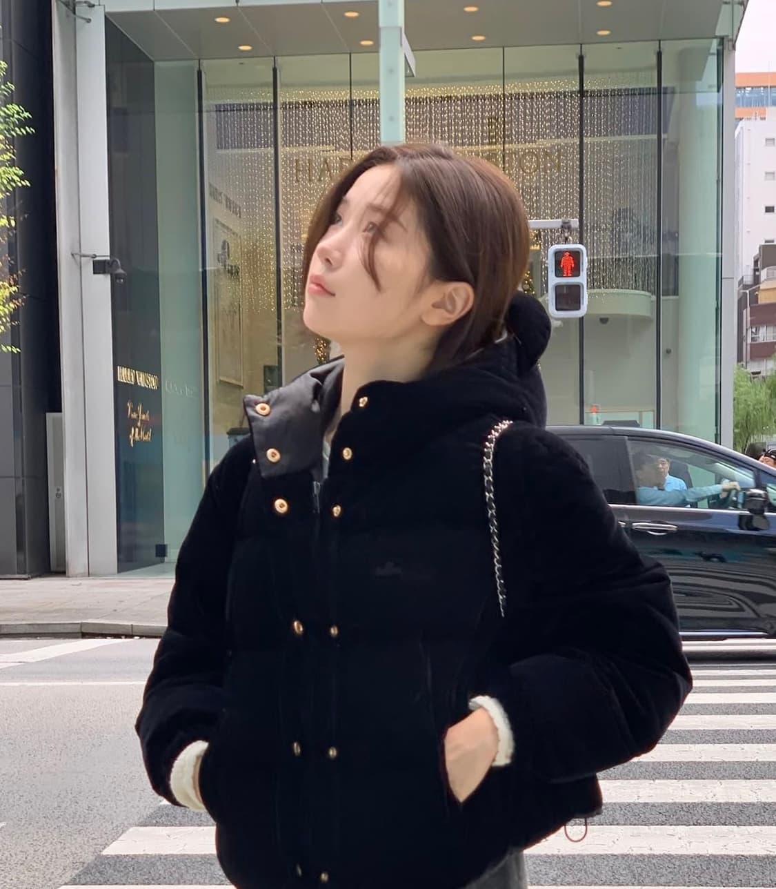 더바넷 벨벳 패딩 블랙 velvet goose puffer jacket 상품이미지3