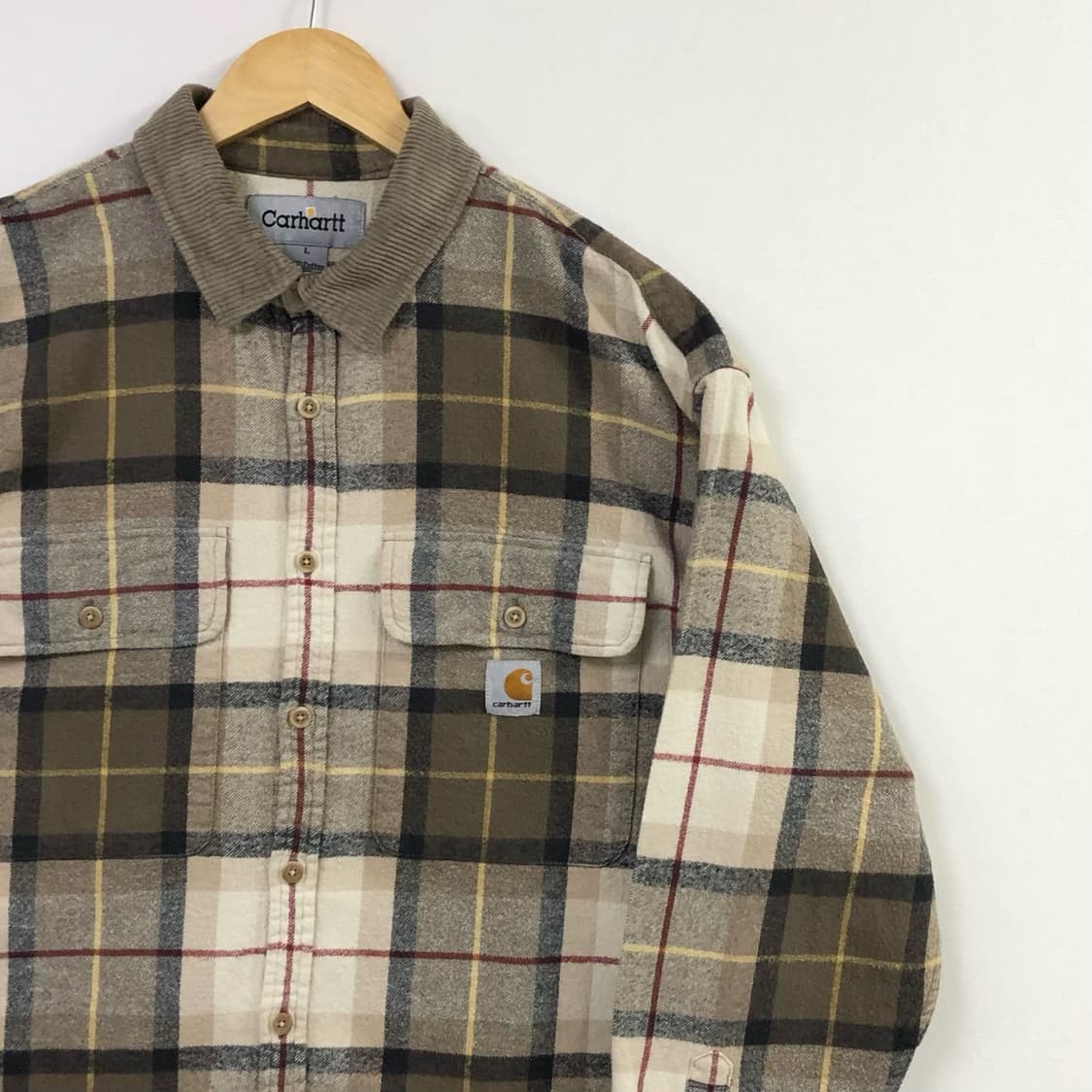 XL 칼하트 코듀로이넥 체크 셔츠 상품이미지1