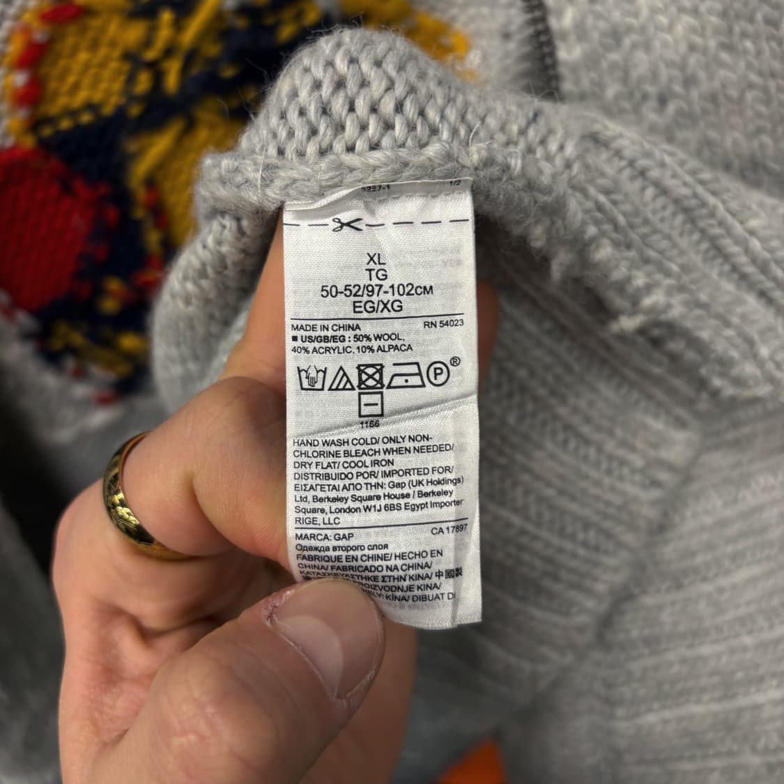 GAP X 마이클 바스티안 청키 알파카울 니트가디건 스노우모빌 N521 상품이미지8