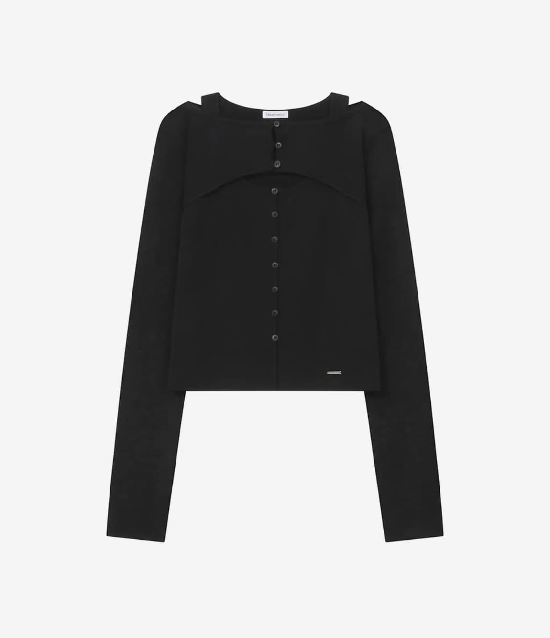 미세키서울 Layered bolero knit top BLACK 상품이미지2