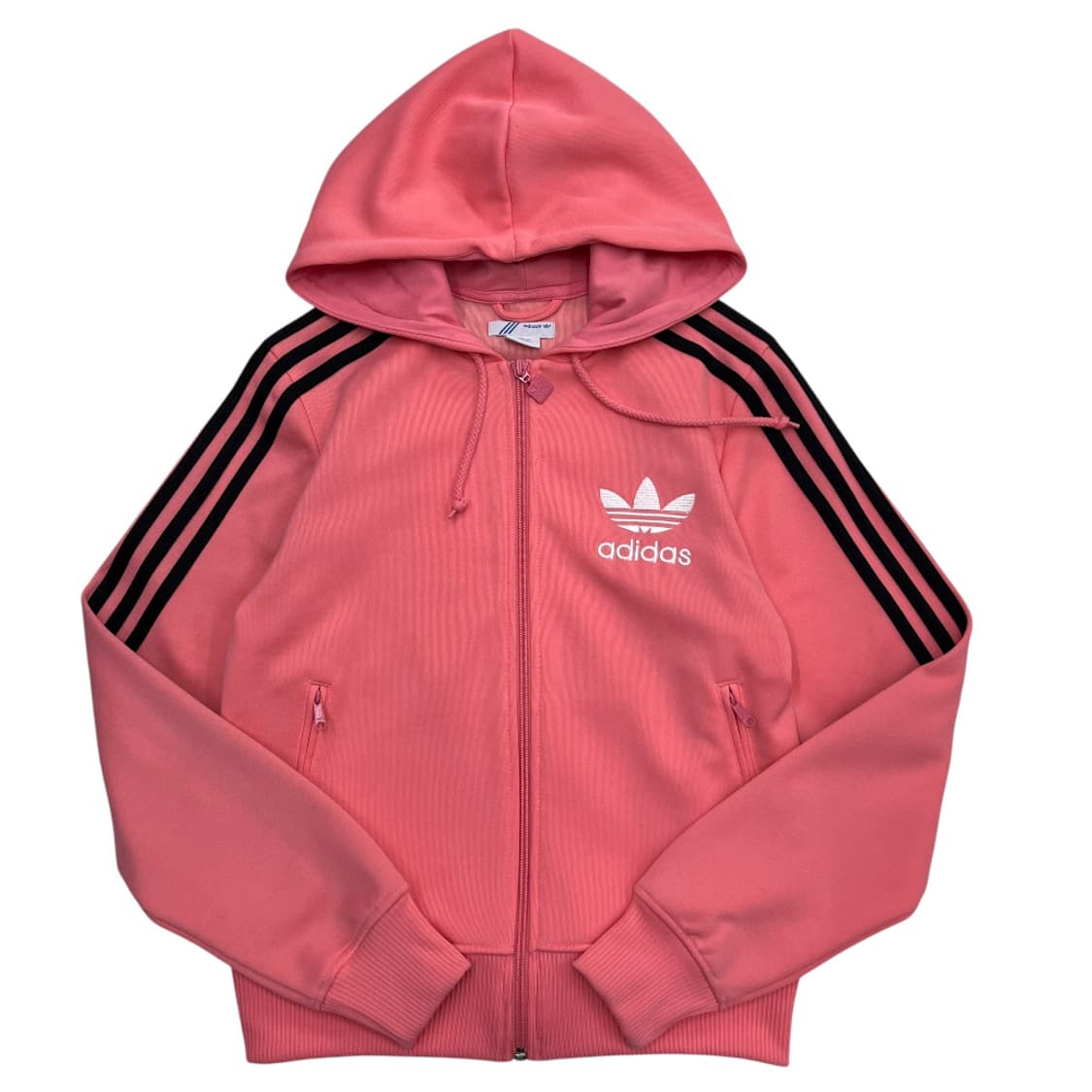 아디다스 빅로고 블랙라인 핑크 후드집업 90 상품이미지4