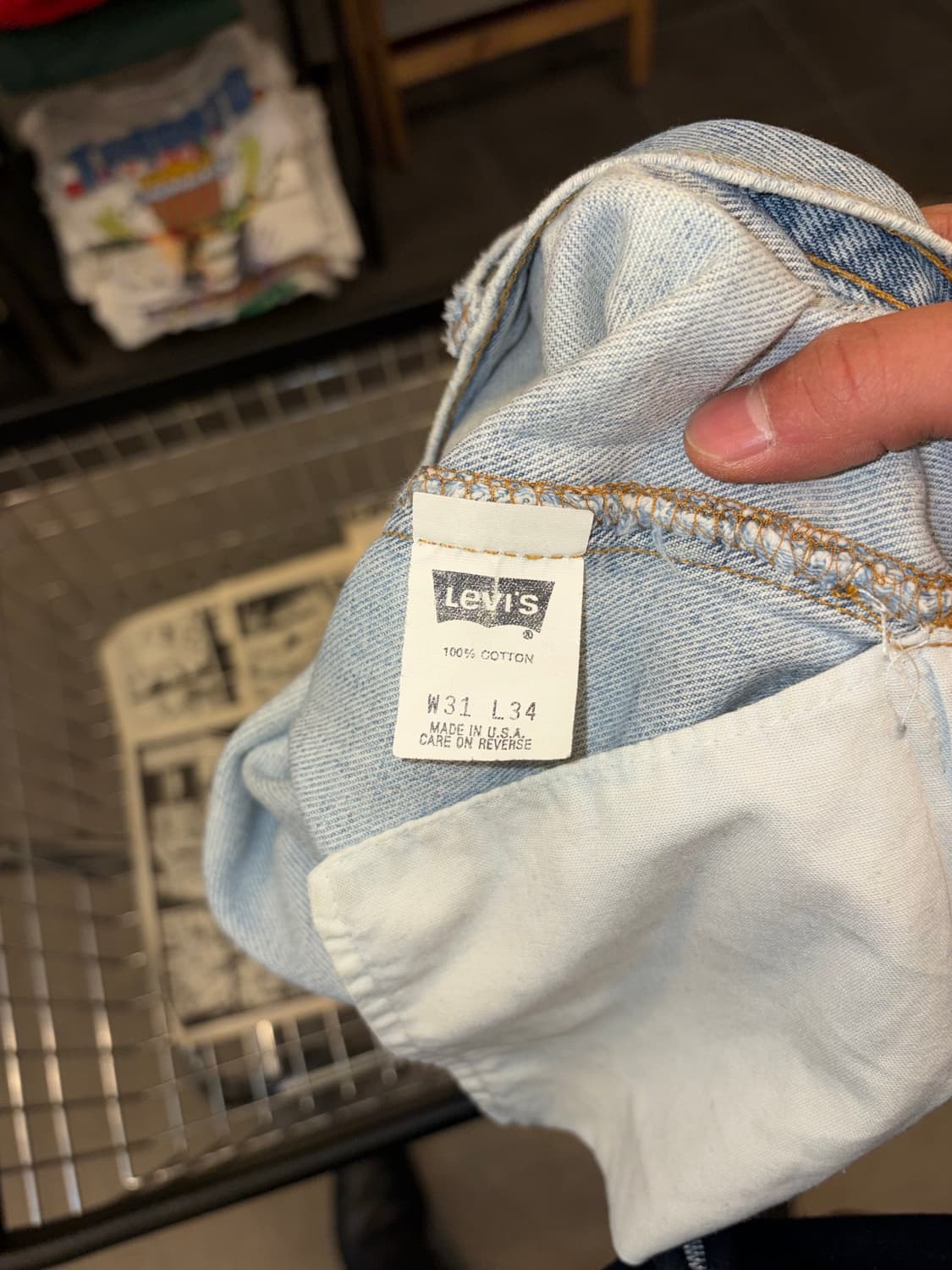 90’s Levi’s 501 520 USA distressed denim 상품이미지10