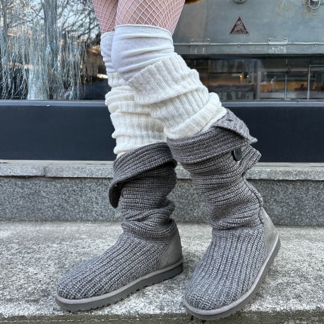 00s 그레이 니트 카디 어그 부츠 상품이미지6