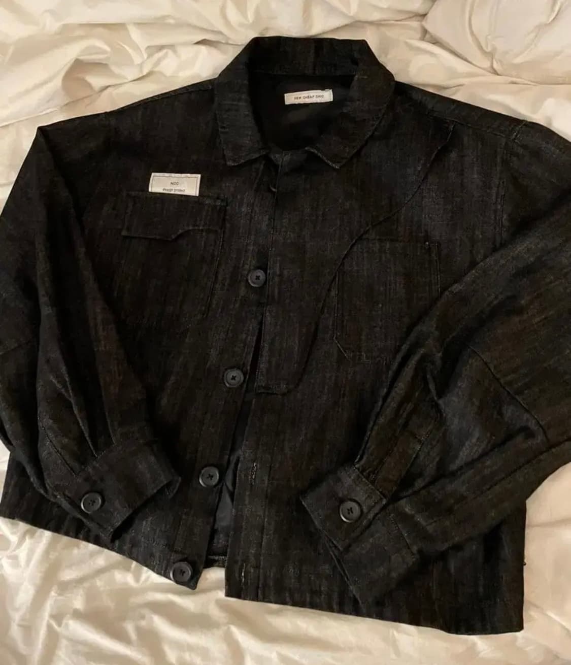 뉴치프 시크 DP 크롭 데님 자켓 상품이미지1