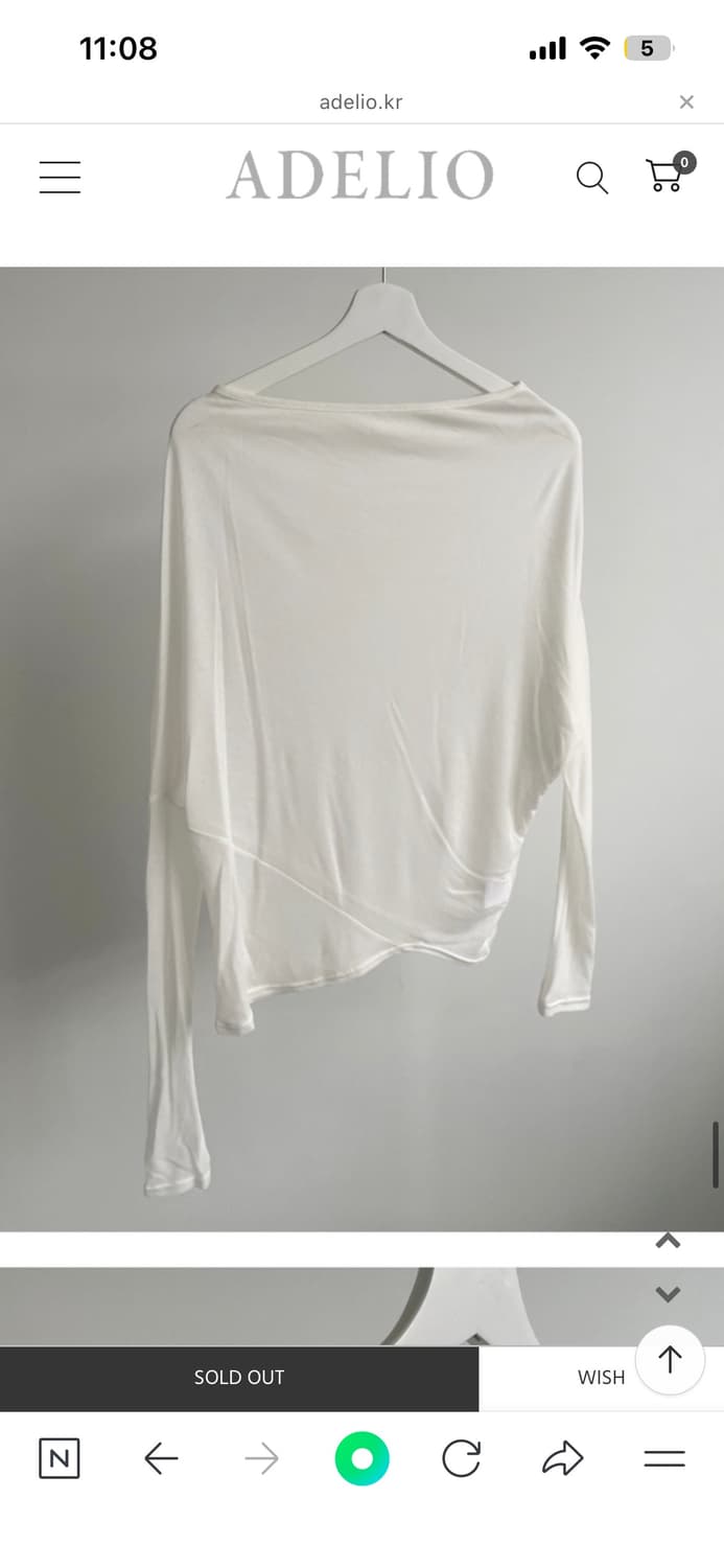 아델리오 ray see-through tee 상품이미지8