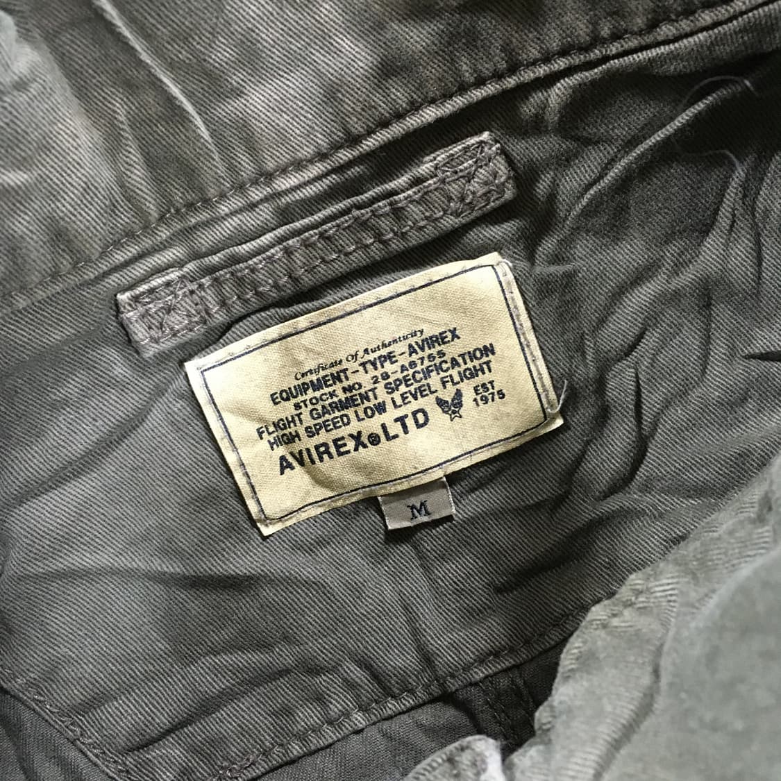 투티/A7 est1975 Avirex.LTD 카키 워크 셔츠 y2k 상품이미지5