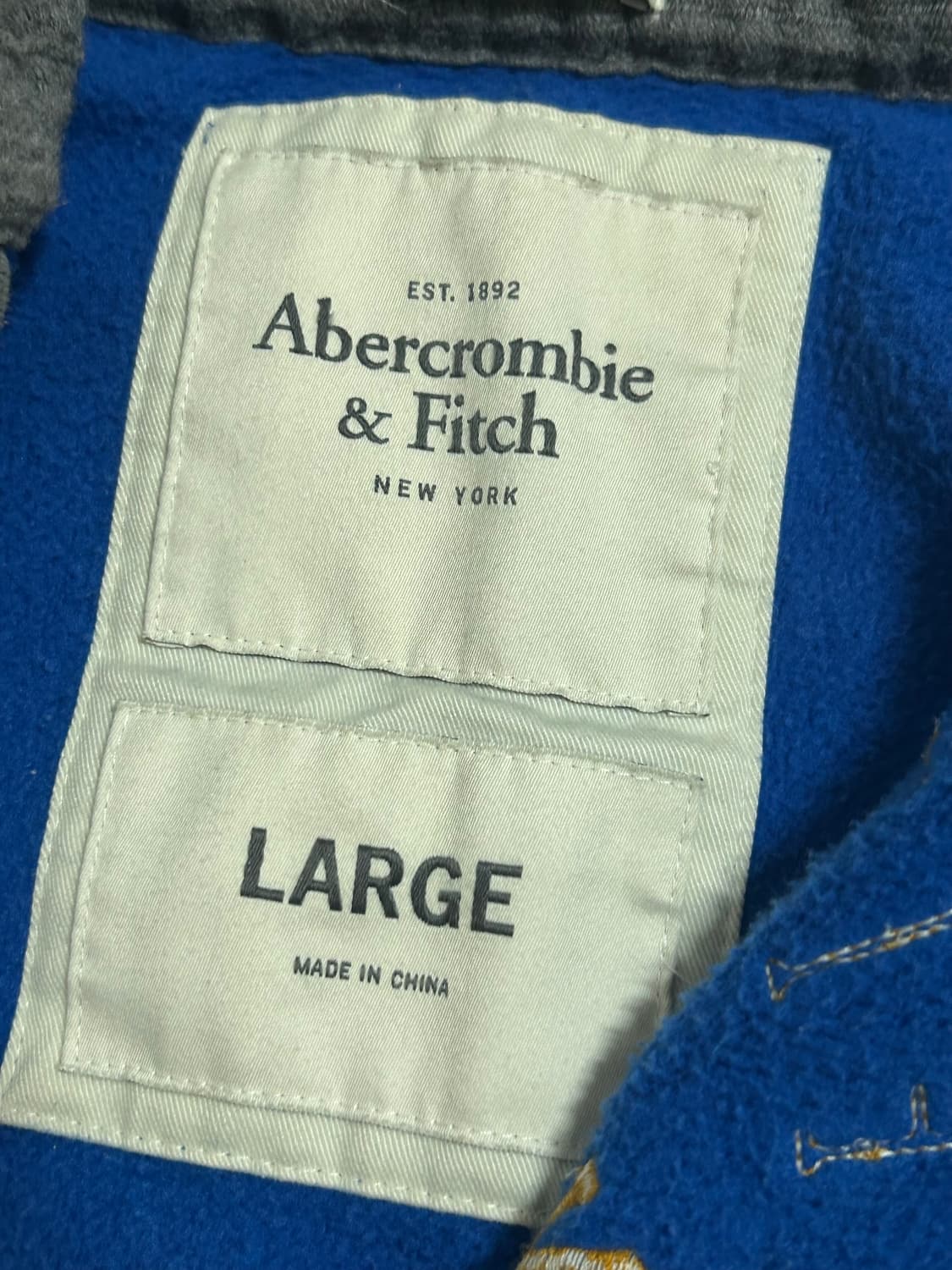 아베크롬비 블루 오버핏 머슬 후드집업 상품이미지3