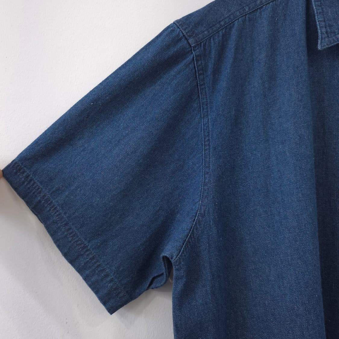 KiraKira 빈티지 데님 반팔 셔츠 상품이미지5