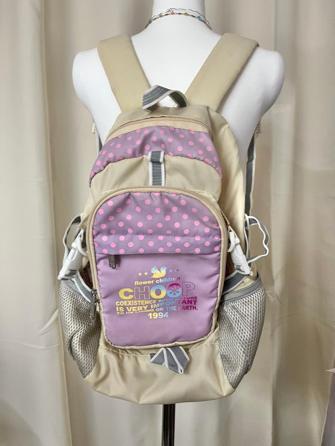🎒 choop y2k무드 도트 백팩 상품이미지3
