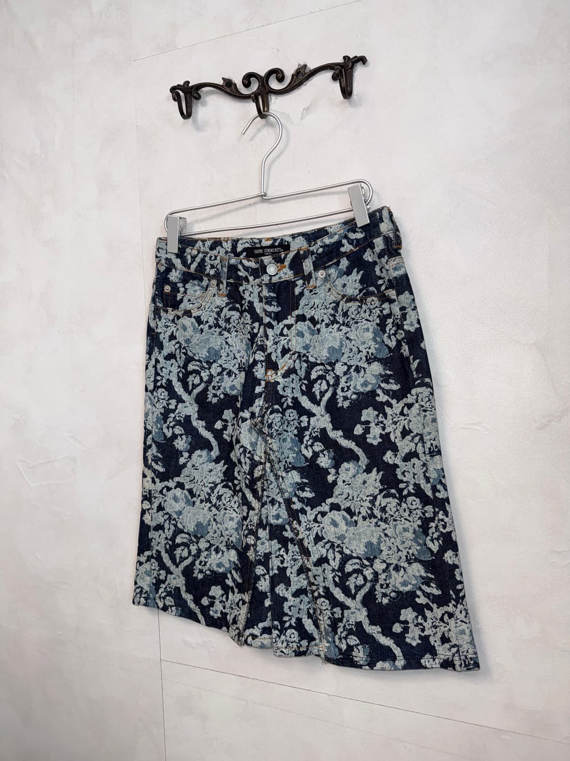 Ozone Community denim oriental flower sk 상품이미지3