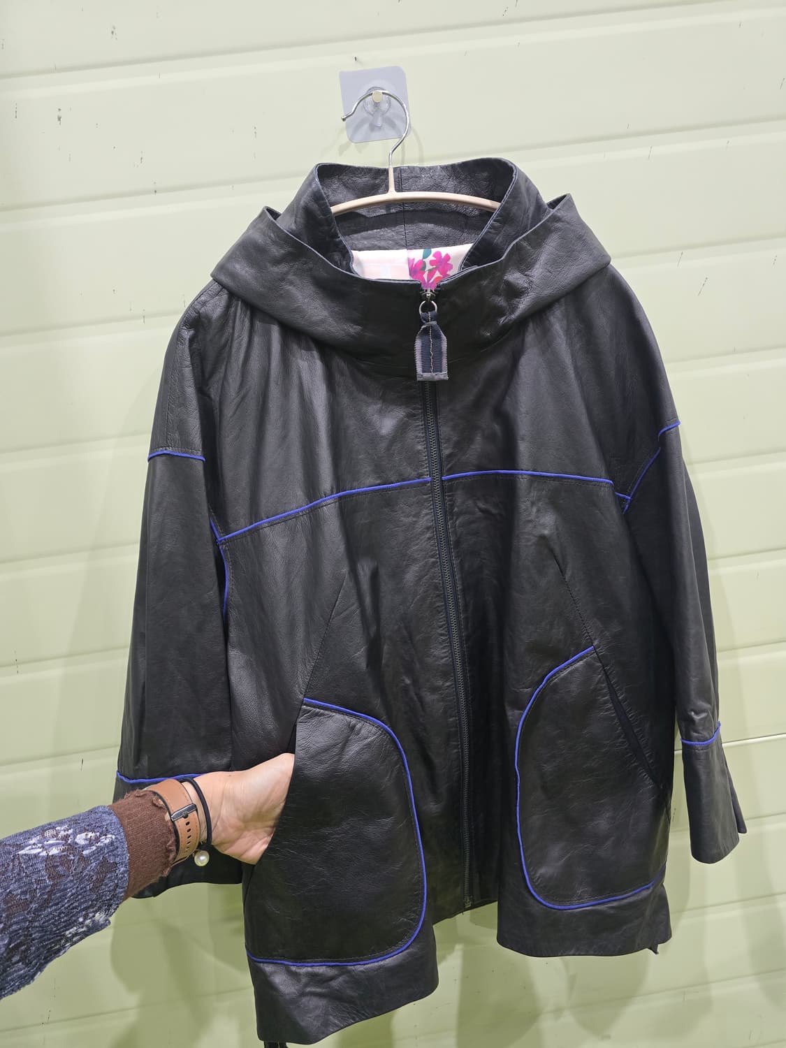 가죽 후드 코트 상품이미지4