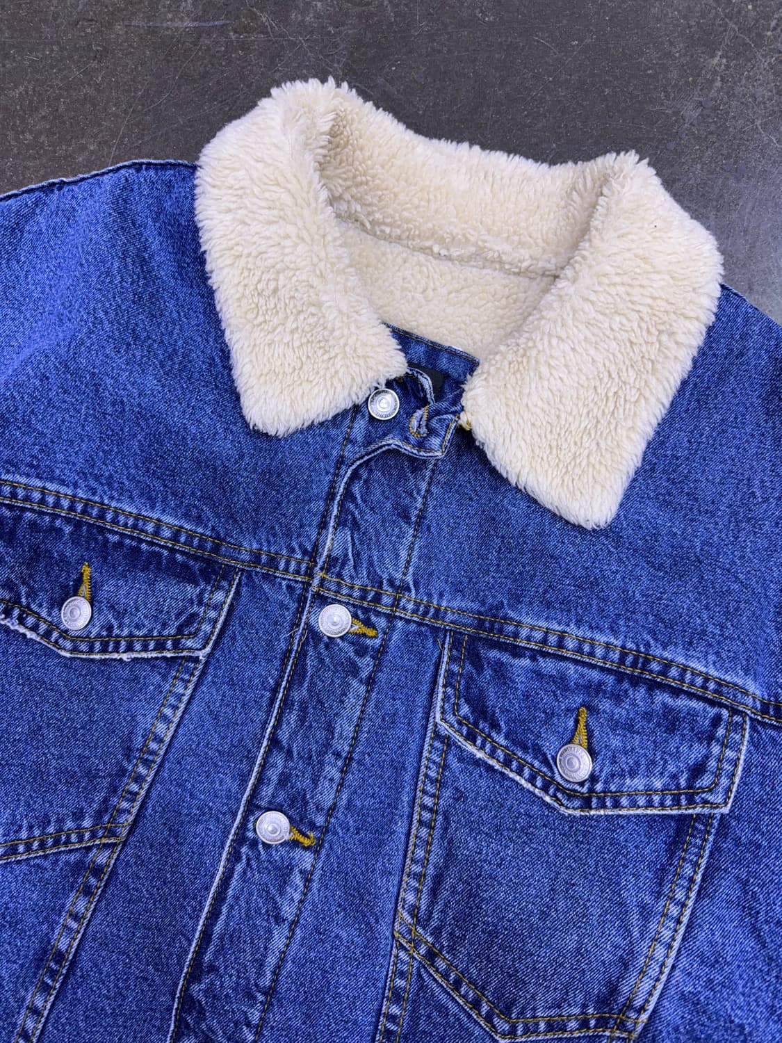 자라 쉐르파 양털 데님자켓 청자켓 XL 상품이미지5